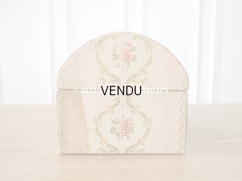 画像6: 18世紀 アンティーク 大きなコフレ　花模様のシルク地