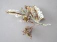 画像2: アンティーク 白い布花 秋色のリーフ (2)