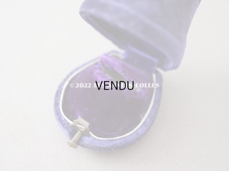 画像5: 19世紀 アンティーク リングボックス 紫のベルベット ジュエリーボックス