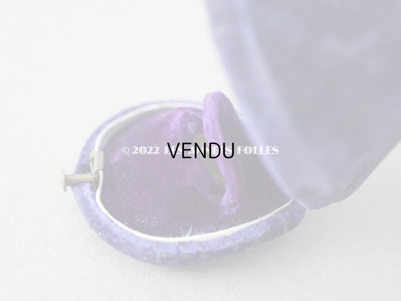 画像6: 19世紀 アンティーク リングボックス 紫のベルベット ジュエリーボックス