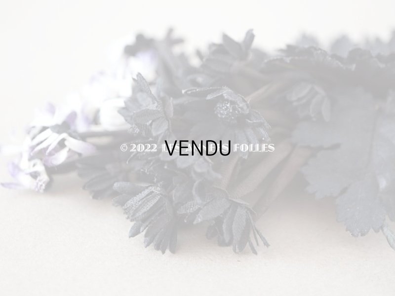 画像6: 1900年頃 アンティーク デイジーの布花　黒い花＆ホワイト・パープルの花