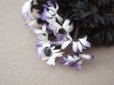 画像3: 1900年頃 アンティーク デイジーの布花　黒い花＆ホワイト・パープルの花