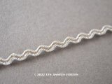 1900年頃 アンティーク 極細 ゴールド＆ホワイトのトリム 　3mm