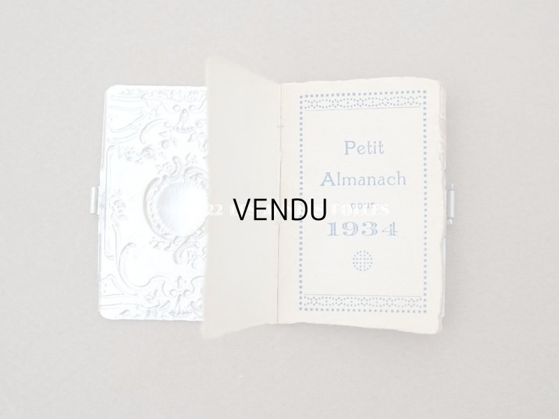 画像6: 【クリスマスセール2022対象外】1934年代 アンティーク ビジュートリーの小さなカレンダーのカルネ  ロカイユ装飾