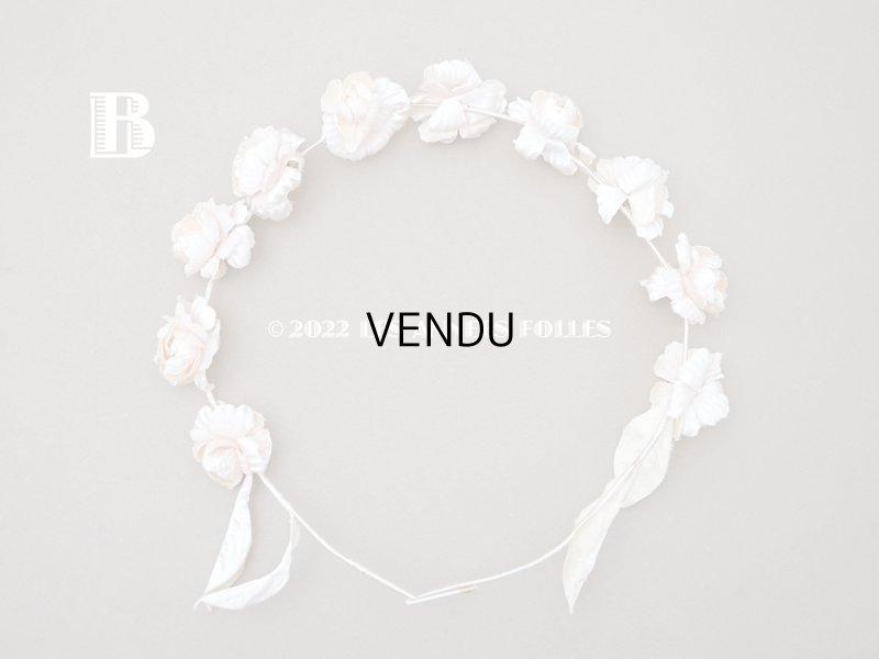 画像9: アンティーク パウダーピンクの花冠 ティアラ ヴェールガール