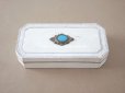 画像2: 【クリスマスセール2022対象外】19世紀 ナポレオン3世時代 アンティーク お菓子箱 チョコレートボックス　 ブルーのグラスストーン (2)