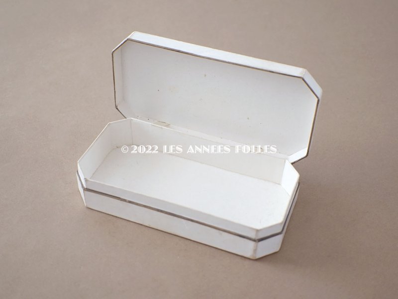 画像7: 【クリスマスセール2022対象外】19世紀 ナポレオン3世時代 アンティーク お菓子箱 チョコレートボックス　 ブルーのグラスストーン