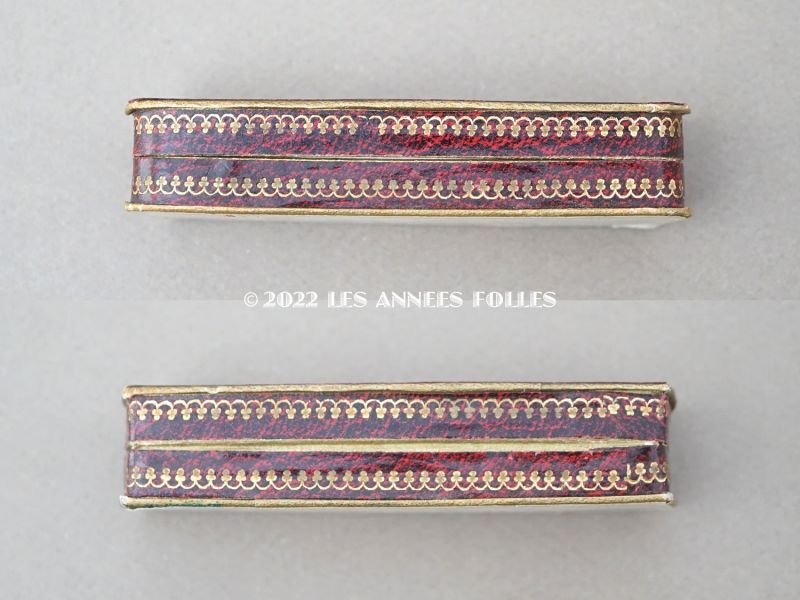 画像3: 【クリスマスセール2022対象外】アンティーク ジュエリーボックス  金彩入り　赤＆黒