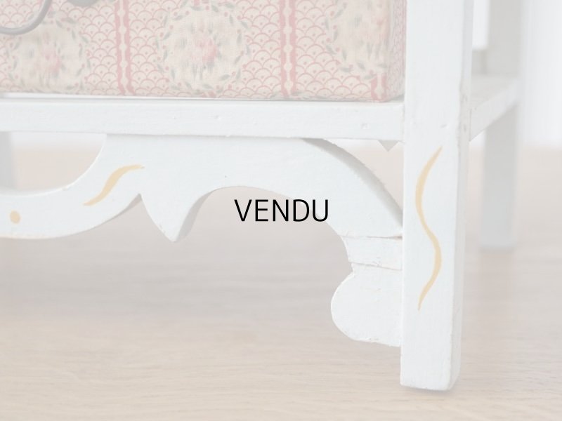 画像7: 【セール対象外】【クーポン対象外】アンティーク カルトナージュチェスト  薔薇模様