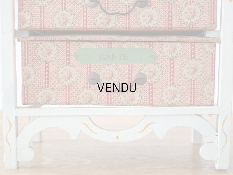 画像20: 【セール対象外】【クーポン対象外】アンティーク カルトナージュチェスト  薔薇模様