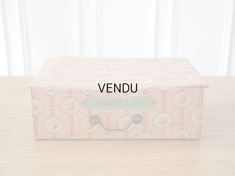 画像9: 【セール対象外】【クーポン対象外】アンティーク カルトナージュチェスト  薔薇模様