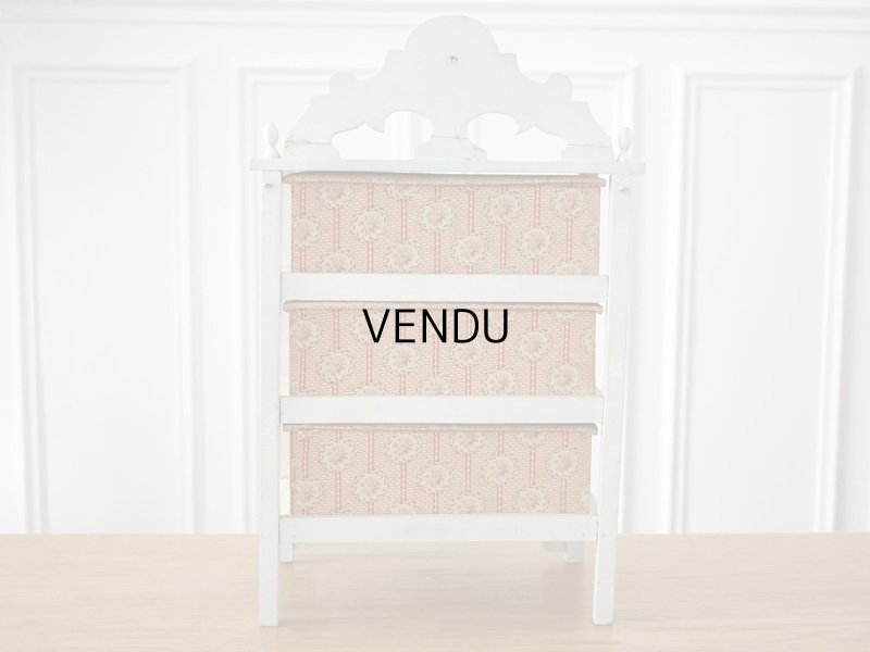 画像3: 【セール対象外】【クーポン対象外】アンティーク カルトナージュチェスト  薔薇模様