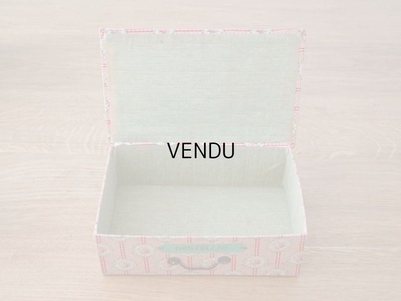 画像12: 【セール対象外】【クーポン対象外】アンティーク カルトナージュチェスト  薔薇模様