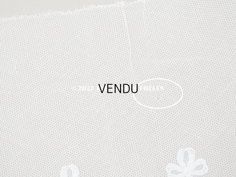 画像13: 【クリスマスセール2022対象外】アンティーク 花の刺繍入り 幅広レース 幅26.5〜28.5cm