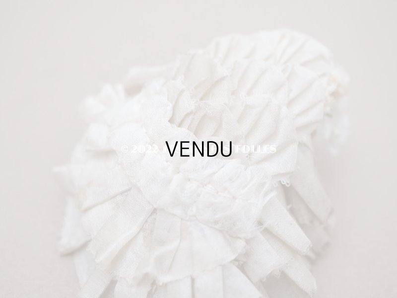 画像8: 【クリスマスセール2022対象外】アンティーク ミニョネット用 小さな帽子 シルクシフォン＆布花 ドール用