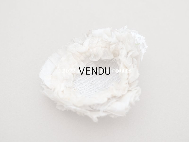 画像9: 【クリスマスセール2022対象外】アンティーク ミニョネット用 小さな帽子 シルクシフォン＆布花 ドール用