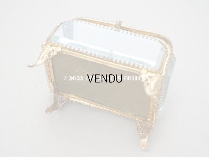 画像7: 【クリスマスセール2022対象外】19世紀末 アンティーク ジュエリーボックス グリーンのクッション ロカイユ装飾の脚