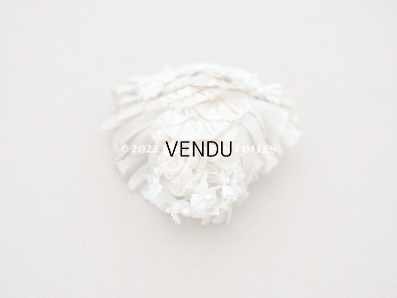 画像3: 【クリスマスセール2022対象外】アンティーク ミニョネット用 小さな帽子 シルクシフォン＆布花 ドール用