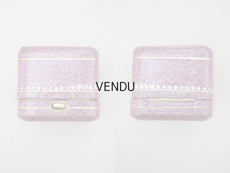 画像3: 【クリスマスセール2022対象外】アンティーク 金彩入り　リングボックス ジュエリーボックス　パープル