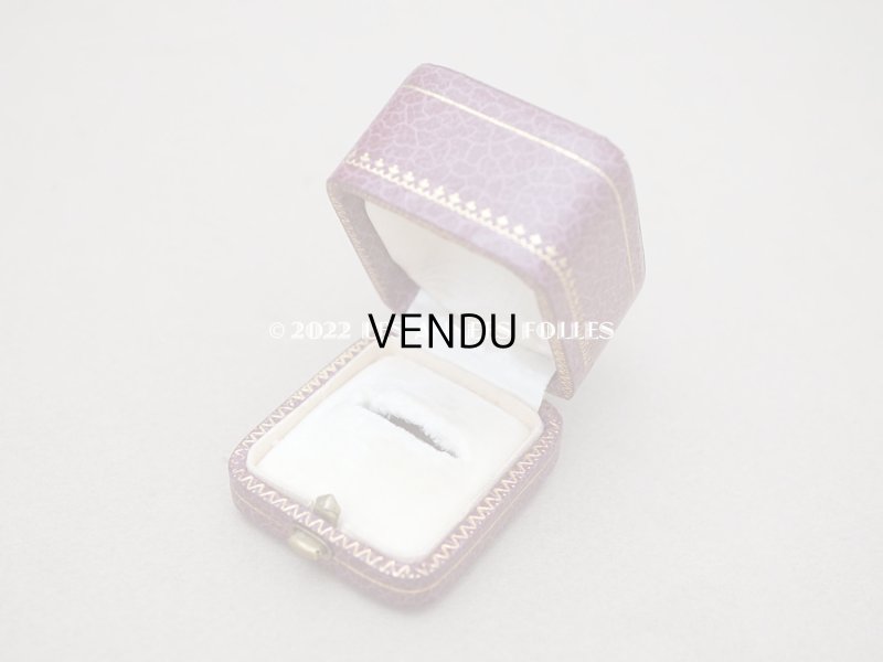 画像7: 【クリスマスセール2022対象外】アンティーク 金彩入り　リングボックス ジュエリーボックス　パープル