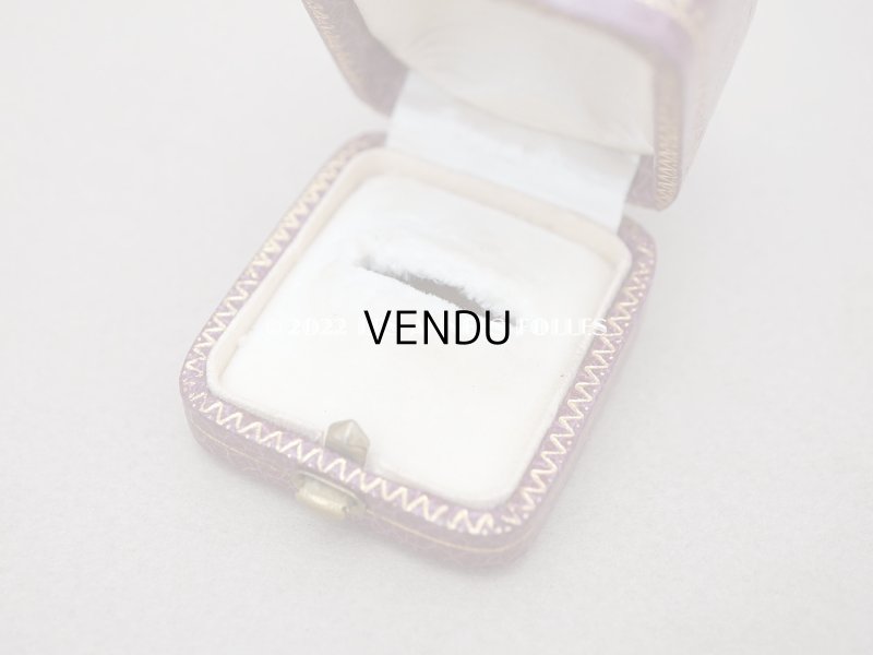 画像10: 【クリスマスセール2022対象外】アンティーク 金彩入り　リングボックス ジュエリーボックス　パープル