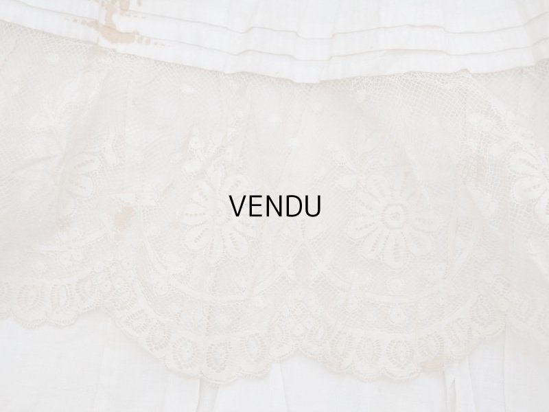 画像11: 1900年代 アンティーク  ドレスの裾  4段のヴァランシエンヌレース 