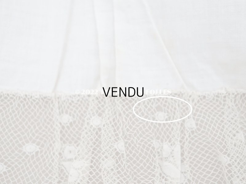 画像13: 1900年代 アンティーク  ドレスの裾  4段のヴァランシエンヌレース 