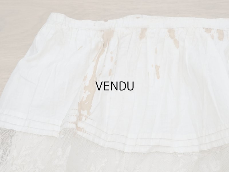 画像10: 1900年代 アンティーク  ドレスの裾  4段のヴァランシエンヌレース 