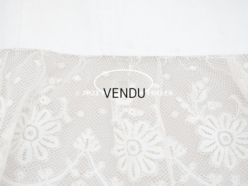 画像14: 1900年代 アンティーク  ドレスの裾  4段のヴァランシエンヌレース 