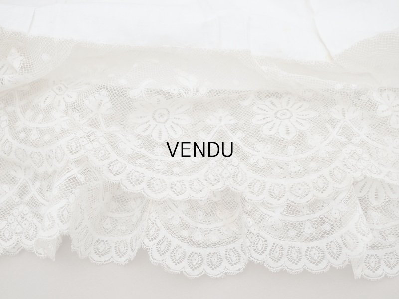 画像12: 1900年代 アンティーク  ドレスの裾  4段のヴァランシエンヌレース 