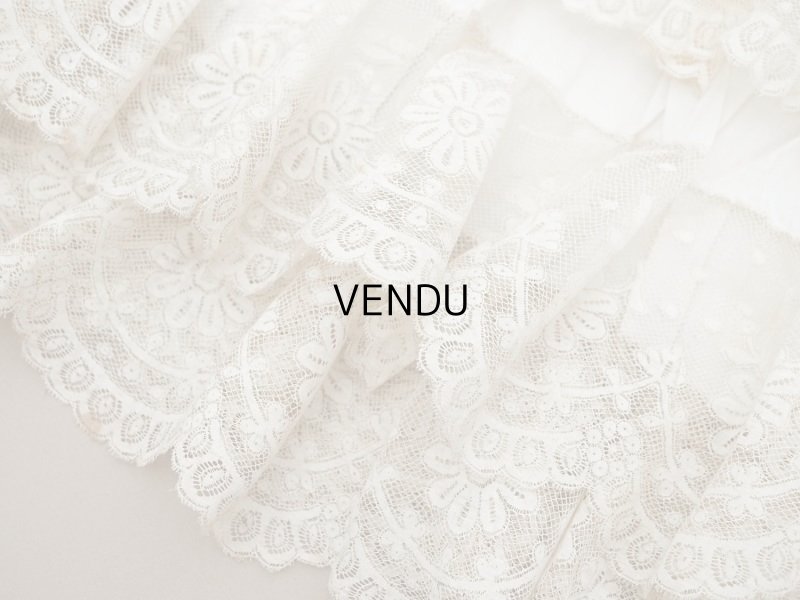 画像4: 1900年代 アンティーク  ドレスの裾  4段のヴァランシエンヌレース 