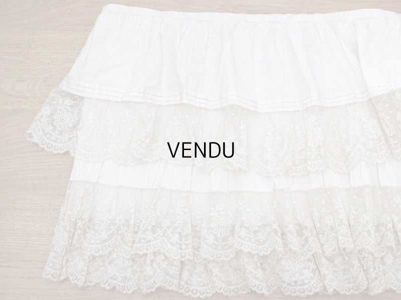 画像6: 1900年代 アンティーク  ドレスの裾  4段のヴァランシエンヌレース 