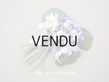 【クリスマスセール2022対象外】アンティーク 菫の布花 ホワイト＆薄紫