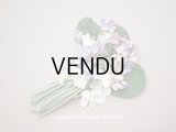 アンティーク 菫の布花 ホワイト＆薄紫
