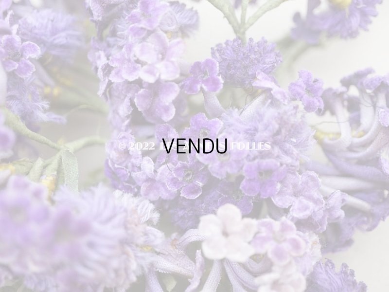 画像5: 【クリスマスセール2022対象外】アンティーク 紫のベルベットの布花　大きなブーケ