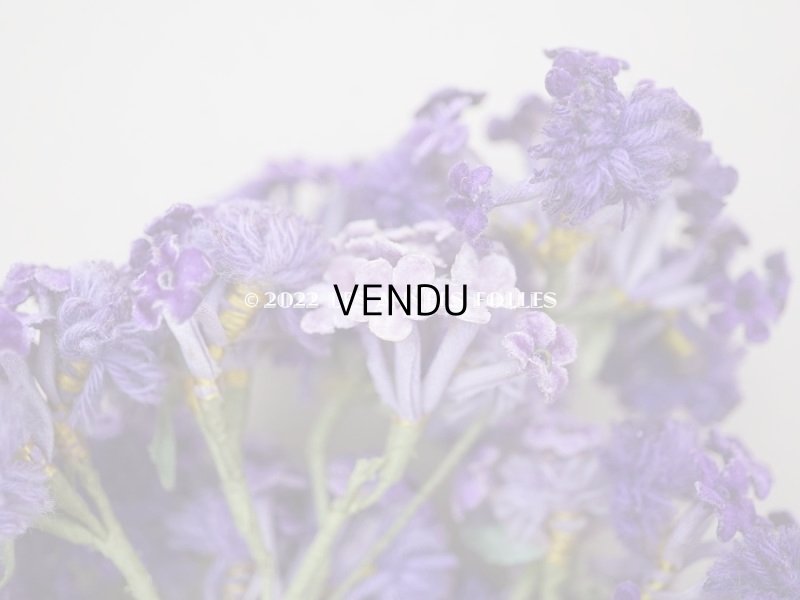 画像7: 【クリスマスセール2022対象外】アンティーク 紫のベルベットの布花　大きなブーケ