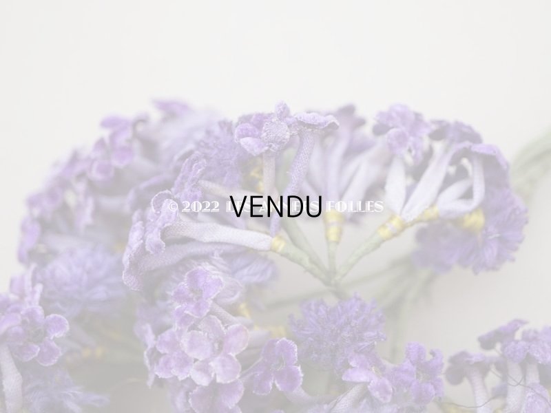 画像6: 【クリスマスセール2022対象外】アンティーク 紫のベルベットの布花　大きなブーケ