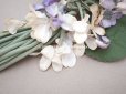 画像3: アンティーク 菫の布花 ホワイト＆薄紫 (3)