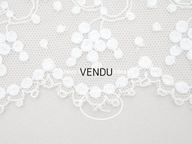 画像6: 【クリスマスセール2022対象外】アンティーク 花刺繍の幅広レース  92cm 幅11.5〜15cm