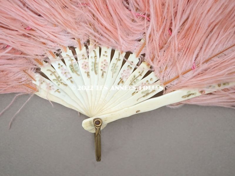 画像9: ＊蚤の市＊1900年代 アンティーク 小さな姉妹用　淡いピンクのフェザーの小さなファン 