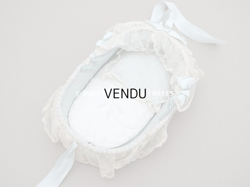 画像13: 【クリスマスセール2022対象外】アンティーク  ドールベッド & ドールドレスのセット ベビードール用　手縫い＆手刺繍＆手編みのレース