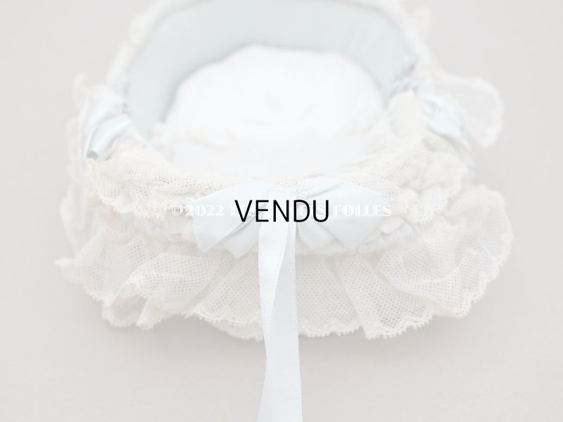 画像22: 【クリスマスセール2022対象外】アンティーク  ドールベッド & ドールドレスのセット ベビードール用　手縫い＆手刺繍＆手編みのレース