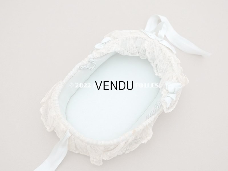 画像14: 【クリスマスセール2022対象外】アンティーク  ドールベッド & ドールドレスのセット ベビードール用　手縫い＆手刺繍＆手編みのレース