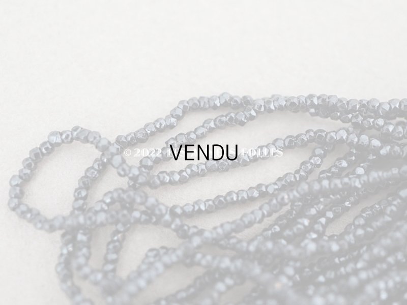 画像5: 1900年代 アンティーク メタル製 カット入り ビーズ 黒 メタルビーズ 