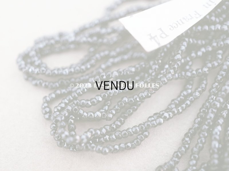 画像3: 1900年代 アンティーク メタル製 カット入り ビーズ 黒 メタルビーズ 