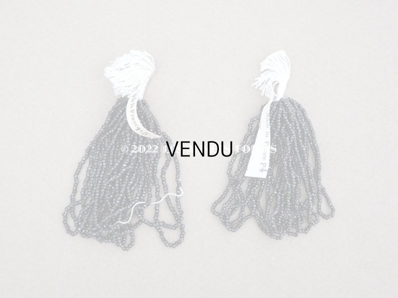 画像6: 1900年代 アンティーク メタル製 カット入り ビーズ 黒 メタルビーズ 