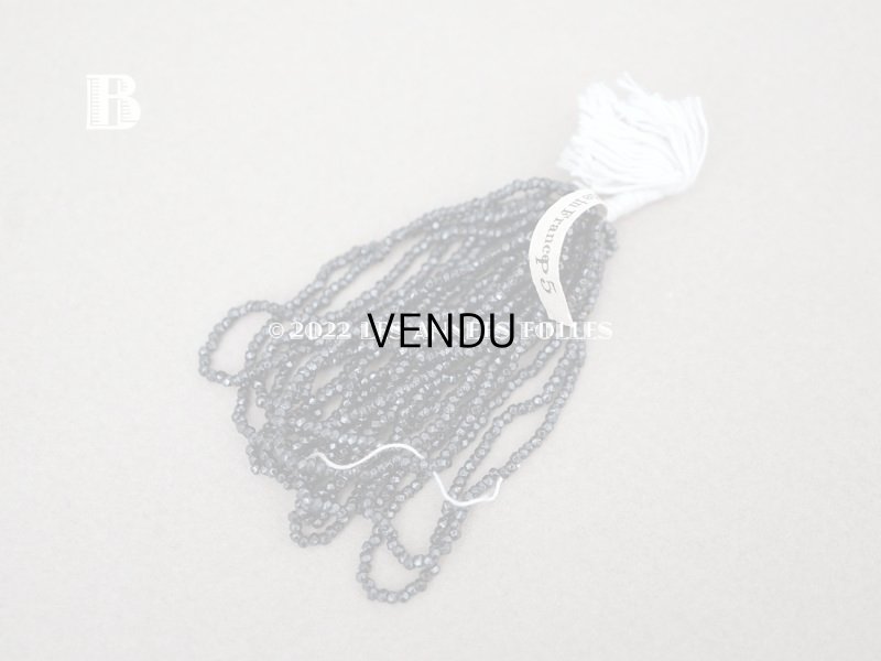 画像4: 1900年代 アンティーク メタル製 カット入り ビーズ 黒 メタルビーズ 