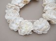 画像5: アンティーク 薔薇の布花のティアラ 花冠  オフホワイト