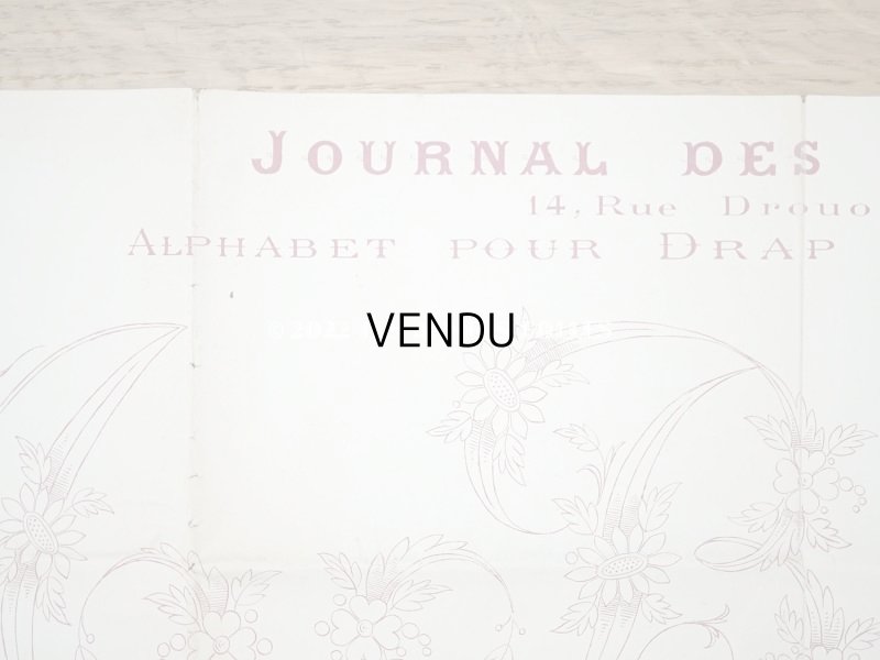 画像3: 19世紀末 アンティーク 大きな刺繍図案 65×50cm - JOURNAL DES DEMOISELLES -