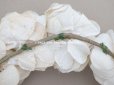 画像10: アンティーク 薔薇の布花のティアラ 花冠  オフホワイト